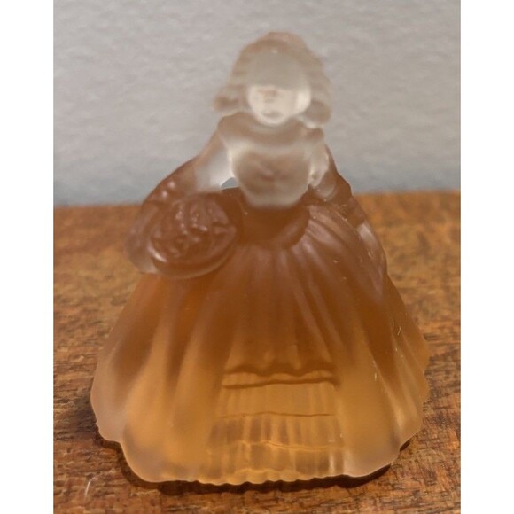 Three Vintage Boyd Art Glass Colonial Woman Doll LOT, Two Iridescents - Picture 6 of 14